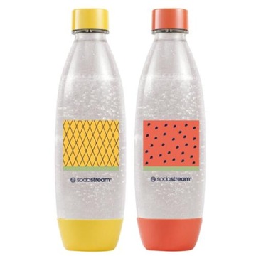 SodaStream Butelki na wodę Fuse Water Pomelo żółta i koralowa, 2x1l