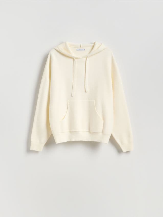 Reserved - Sweter z wiskozą - złamana biel