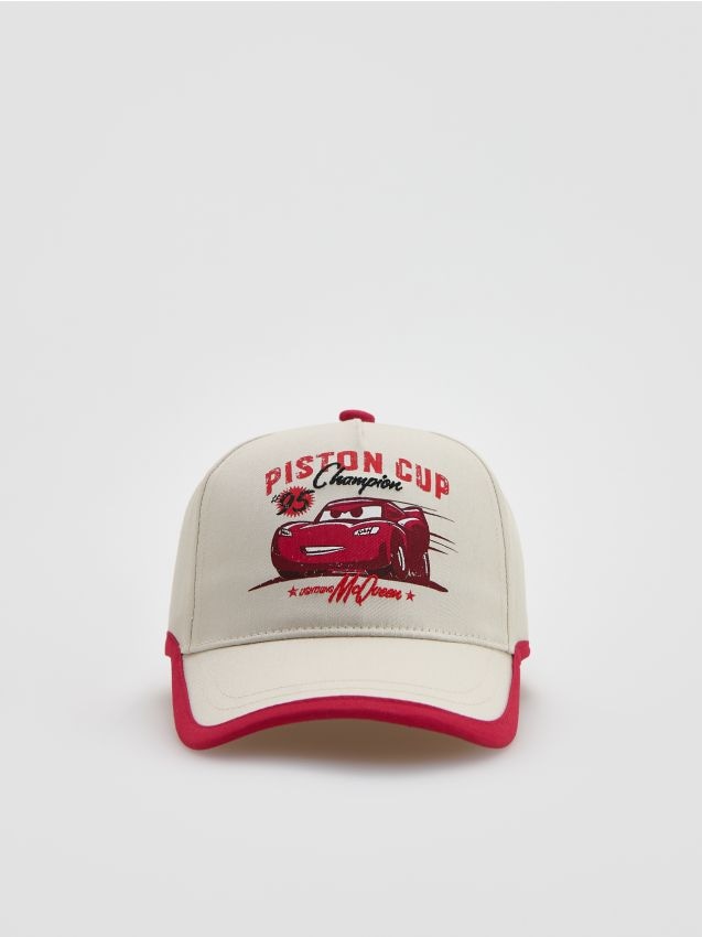 Reserved - Czapka z daszkiem Auta - złamana biel