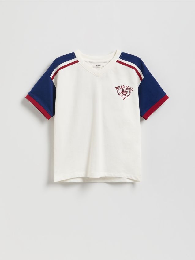 Reserved - T-shirt z nadrukiem na plecach - wielobarwny