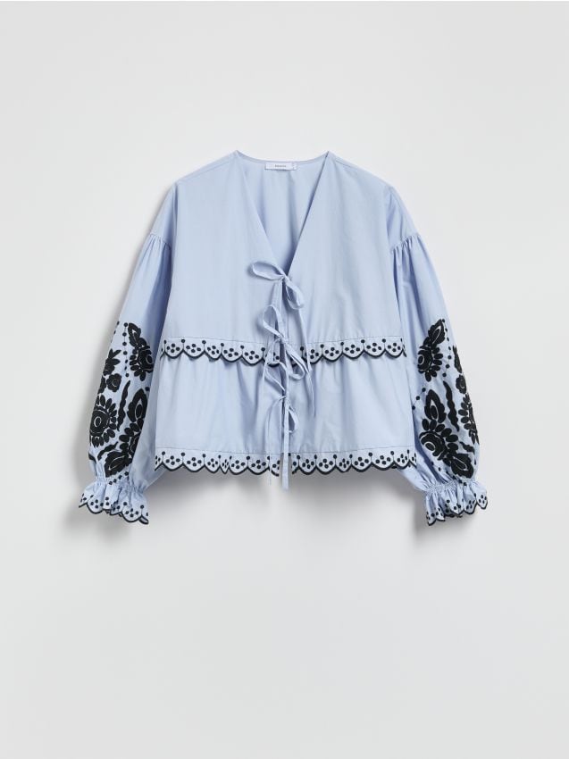 Reserved - Koszula z ozdobnym haftem - wielobarwny