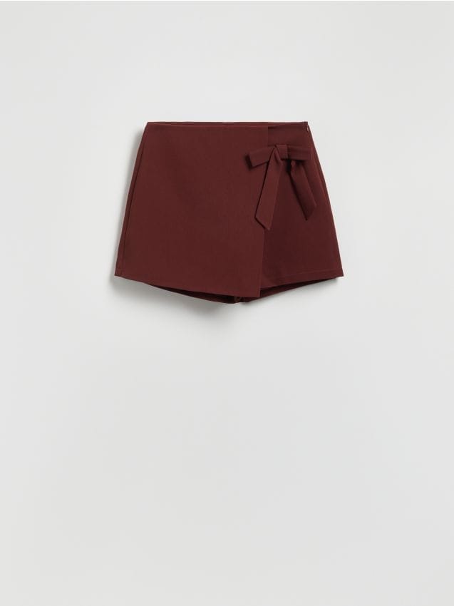 Reserved - Spódnico-szorty z kokardą - miedziany