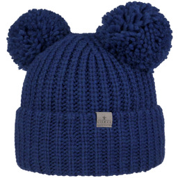 Czapka Dzianinowa Double Pom by Lierys, niebieski, One Size