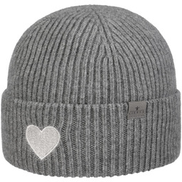 Czapka Dzianinowa Merino Heart by Lierys, szary, One Size