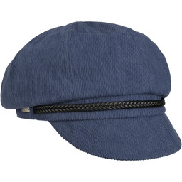 Czapka Kaszkiet Fine Cord by Seeberger, niebieski, One Size