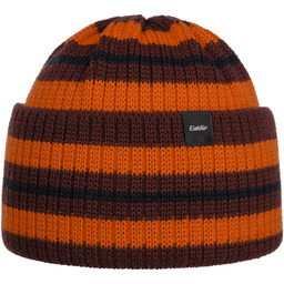 Czapka z Merynosów Short Stripy by Eisbär, pomarańczowy, One Size
