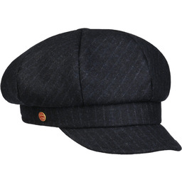 Czapka Kaszkiet Camilla Pinstripe by Mayser, ciemnoniebieski, One Size