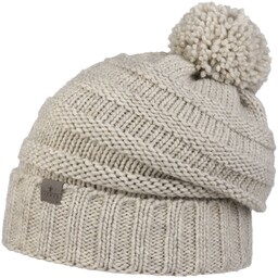 Czapka z Pomponem Jil Oversize by Lierys, jasnobeżowy, One Size