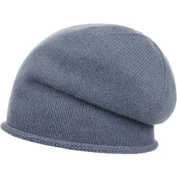 Czapka Beanie Merino Kaszmir by Lierys, niebieski, One Size