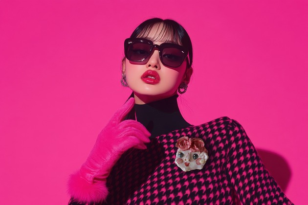 Artystyczna broszka z ceramiki. Twarz