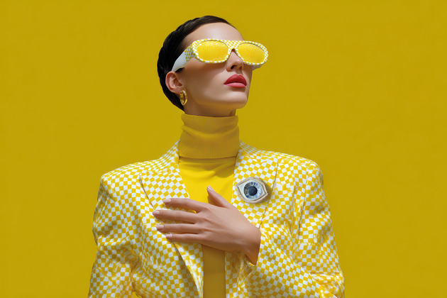 Broszka z ceramiki. OKO