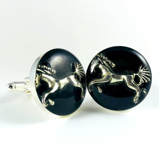 SPINKI - Golden horse - Black - dla miłośników koni