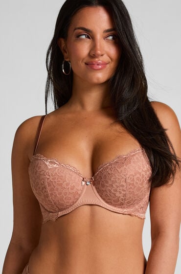 Hunkemöller Biustonosz usztywniany z fiszbinami Marine Brązowy