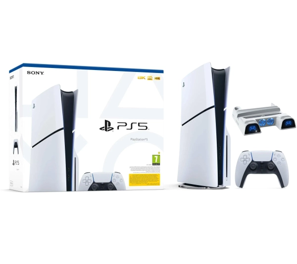 Sony PlayStation 5 Slim D Chassis PS5 1TB z napędem + Wielofunkcyjna podstawka Yaxo Arctic Breeze