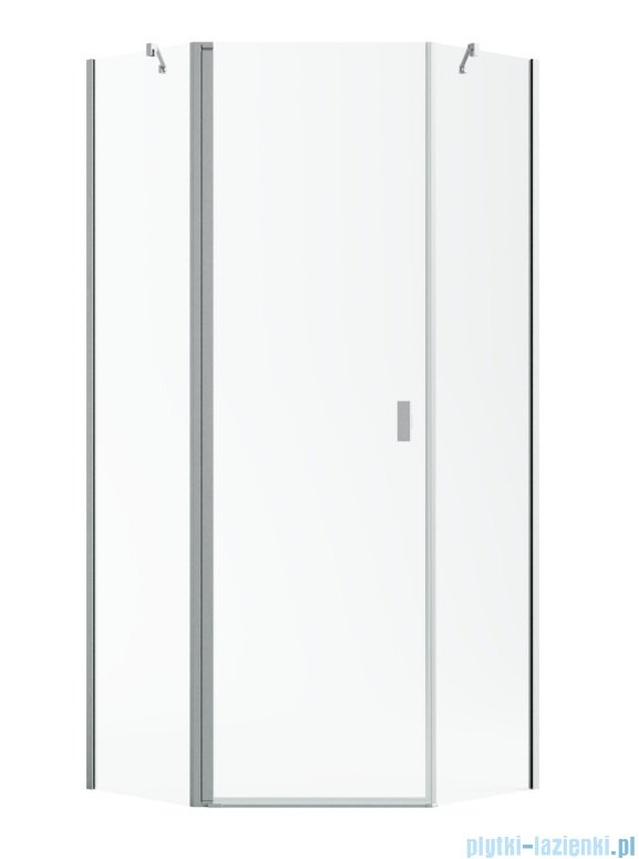 Radaway Nes Brushed Nickel Ptj kabina pięciokątna 80x100cm lewa szczotkowany nikiel 10052000-91-01L/10052400-91-01