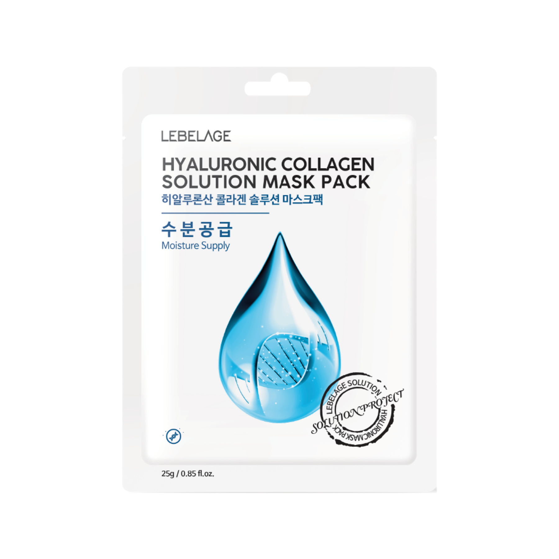 Lebelage Hyaluronic Collagen Solution Maska w Płachcie z Kwasem Hialuronowym i Kolagenem