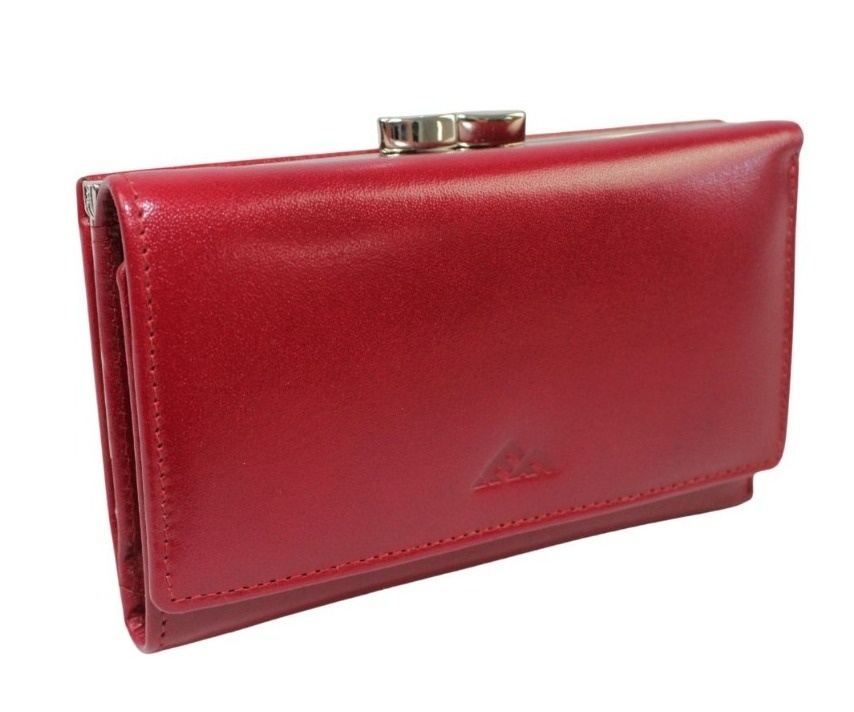 Portfel Damski Skórzany El Forest (PL) Skóra Bydlęca Klamra 14 cm RFID 948 480 BORDOWY 14,5 x 9 x 2,5 [cm]