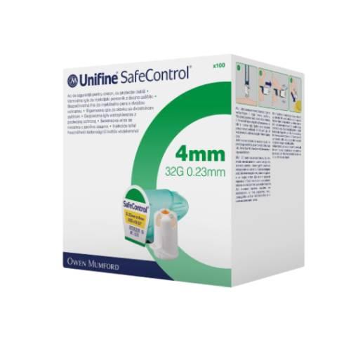 Unifine SafeControl 4 mm 32G 0.23 mm Bezpieczna igła do wstrzykiwacza z podwójną ochroną, 100 szt. -> Wysyłka 1,99 - odbiór w Żabce