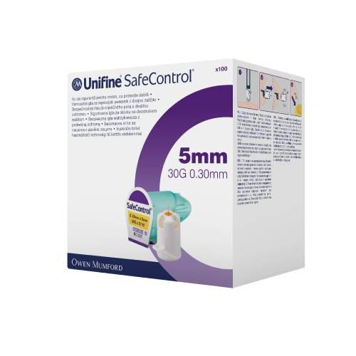 Unifine SafeControl 5 mm 30G 0.30 mm Bezpieczna igła do wstrzykiwacza z podwójną ochroną, 100 szt. -> Wysyłka 1,99 - odbiór w Żabce