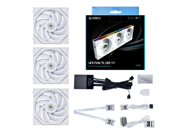 LIAN LI Uni Fan TL Series White Triple Pack 3x120mm 12TL3W