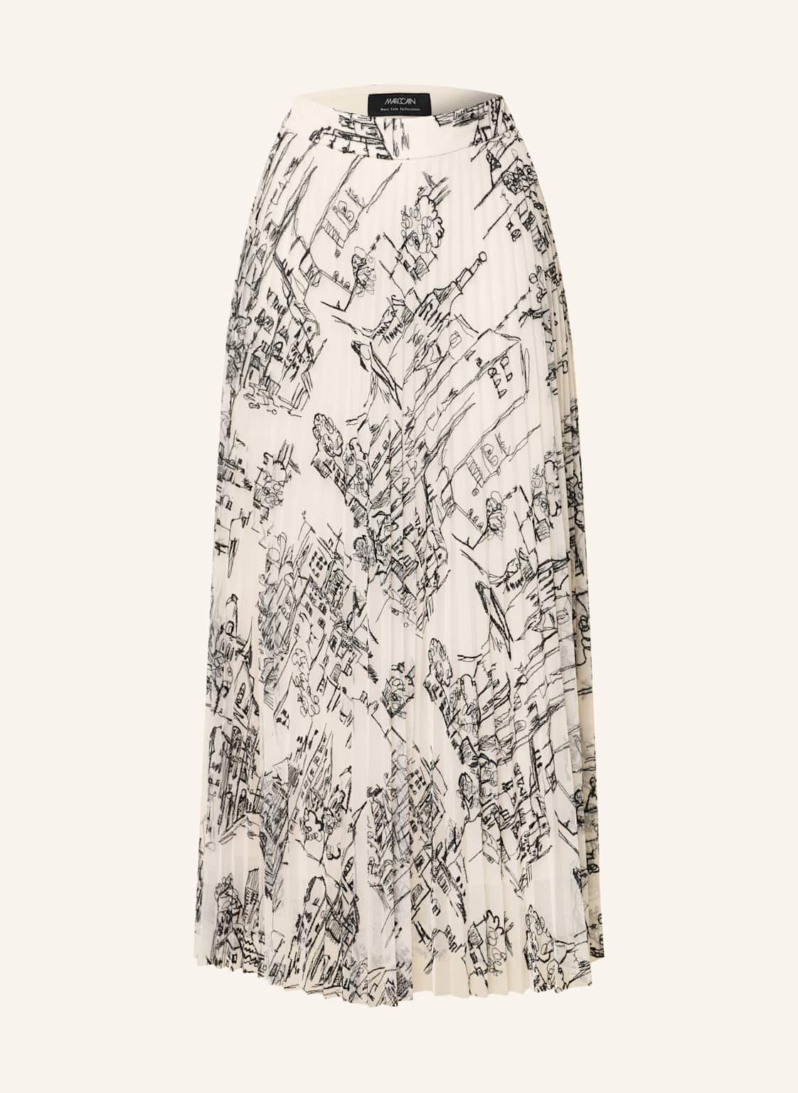 Marc Cain Spódnica Plisowana beige