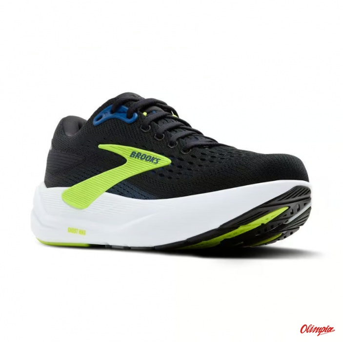 Męskie buty do biegania Brooks Ghost Max 3 D078 - Granatowo-Limonkowe