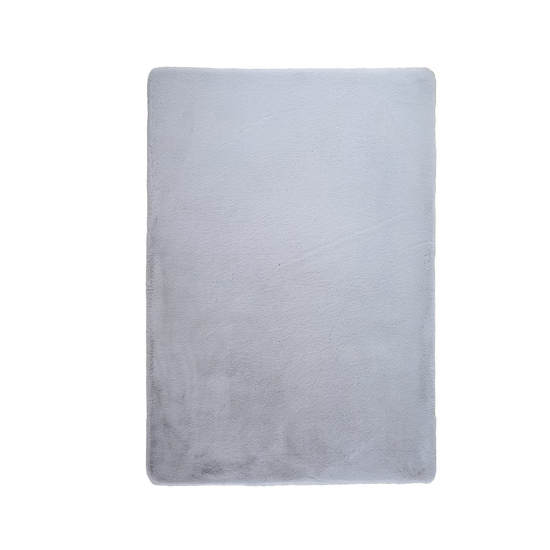 Dywan sztuczna skóra królika Bianca szary 160 x 230 cm Inspire