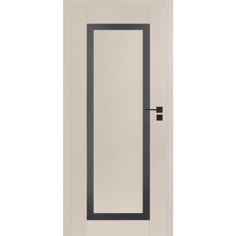 Voster Drzwi wewnętrzne pokojowe bezprzylgowe Esento Nero 70 lewe Kaszmir/Cashmere