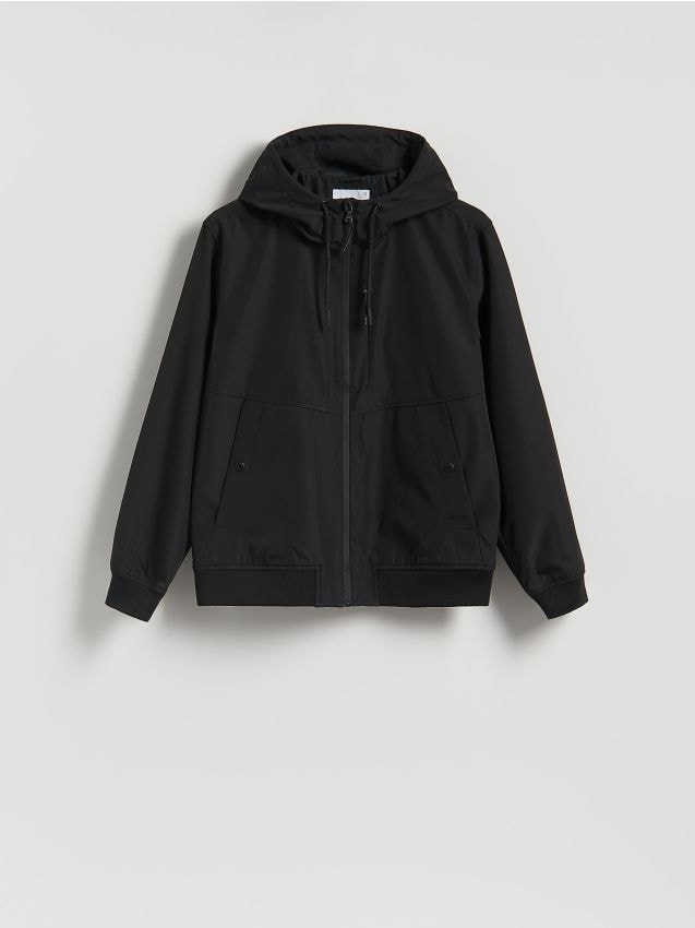Reserved - Kurtka wiatrówka z podszewką - czarny