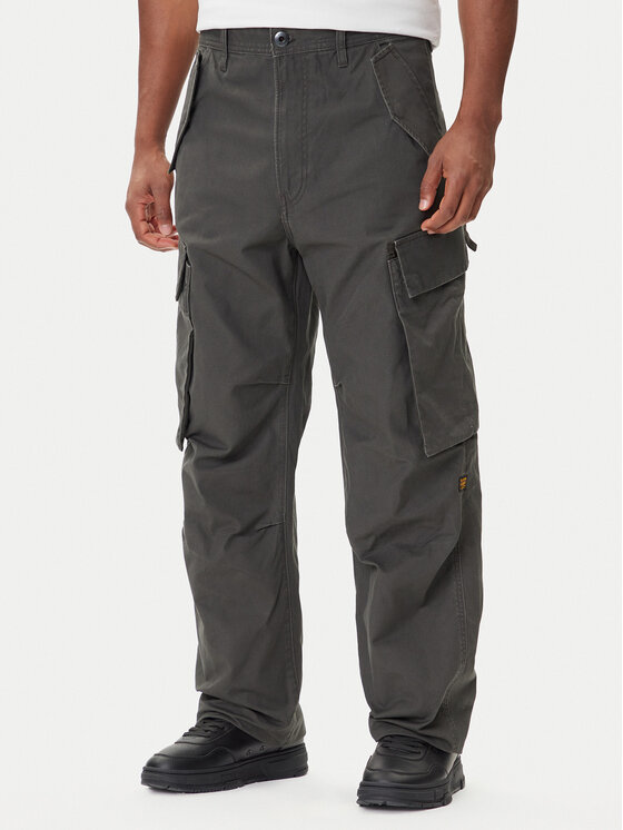 G-Star Raw Spodnie materiałowe R-3N D25224-D191 Szary Straight Fit
