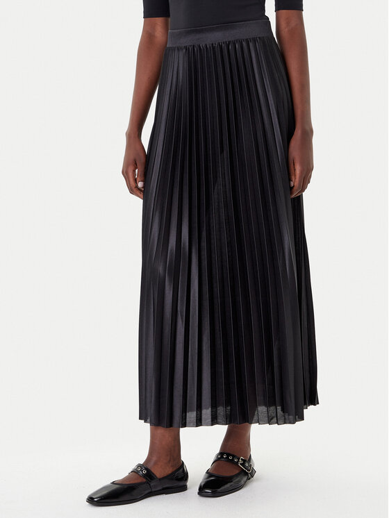 ONLY Spódnica plisowana Kolter 15356154 Czarny Regular Fit