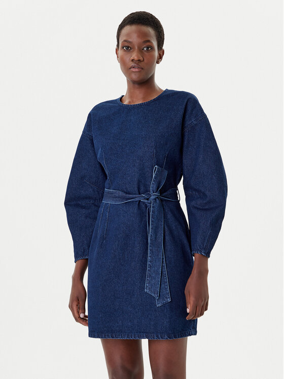French Connection Sukienka jeansowa 71ZAQ Granatowy Regular Fit