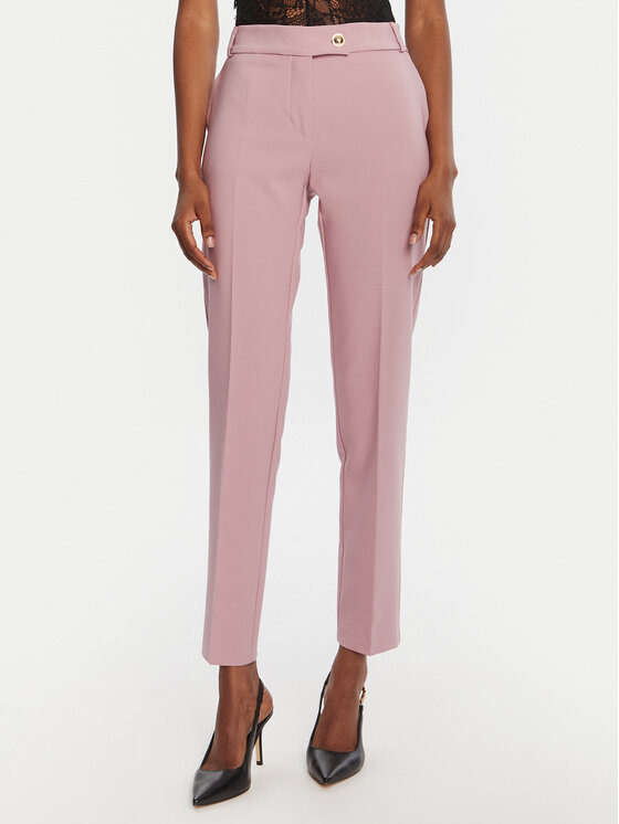 Rinascimento Chinosy CFC0126225003 Różowy Slim Fit