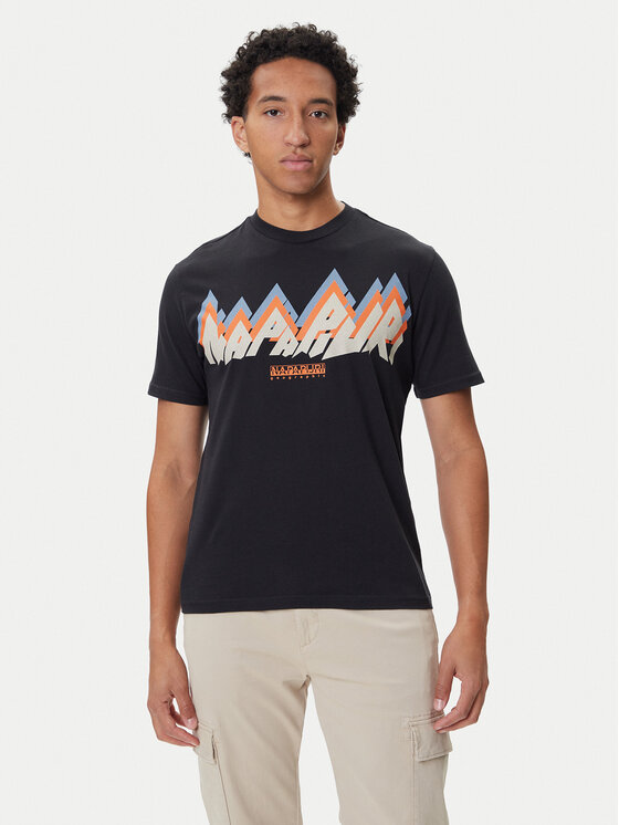 Napapijri T-Shirt Fiemme NP0A88T5 Czarny Regular Fit