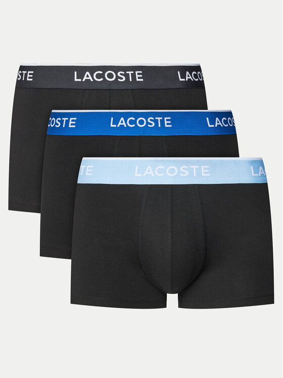 Lacoste Komplet 3 par bokserek 5H1297 Czarny
