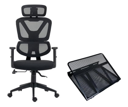 Silver Monkey Fotel biurowy SMO-750 + Fuji składana podstawka pod laptop