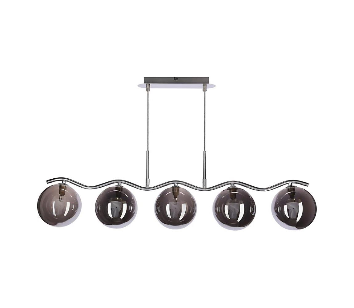 Lampa wisząca LUMOS 5xG9/20W/230V dymna czarna