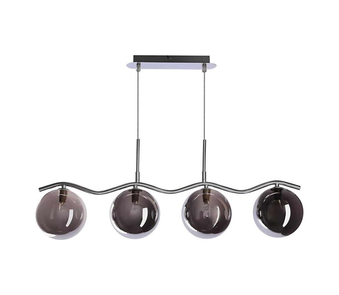 Lampa wisząca LUMOS 4xG9/20W/230V dymna czarna