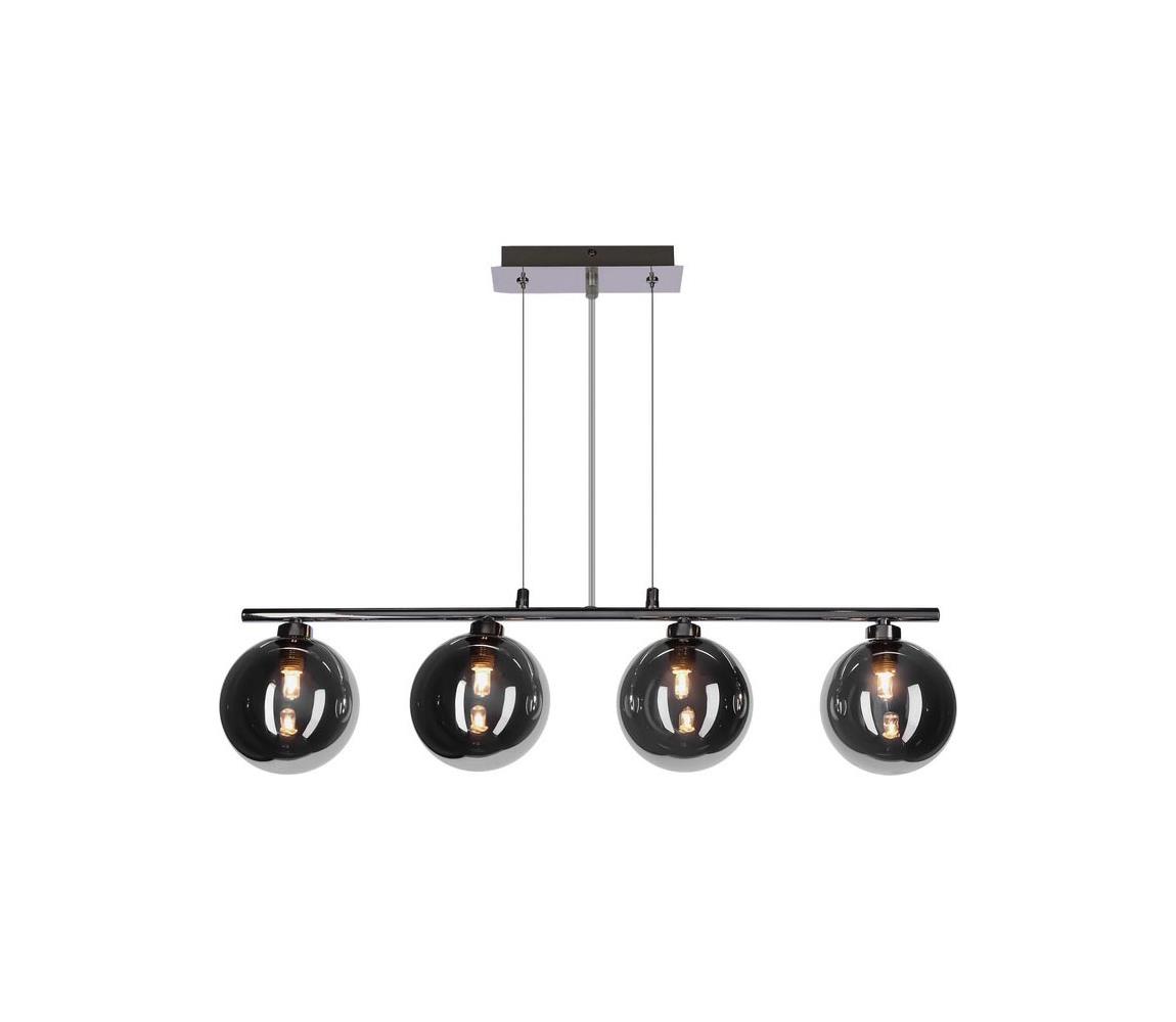 Lampa wisząca SOMUL 4xG9/20W/230V czarna dymiona