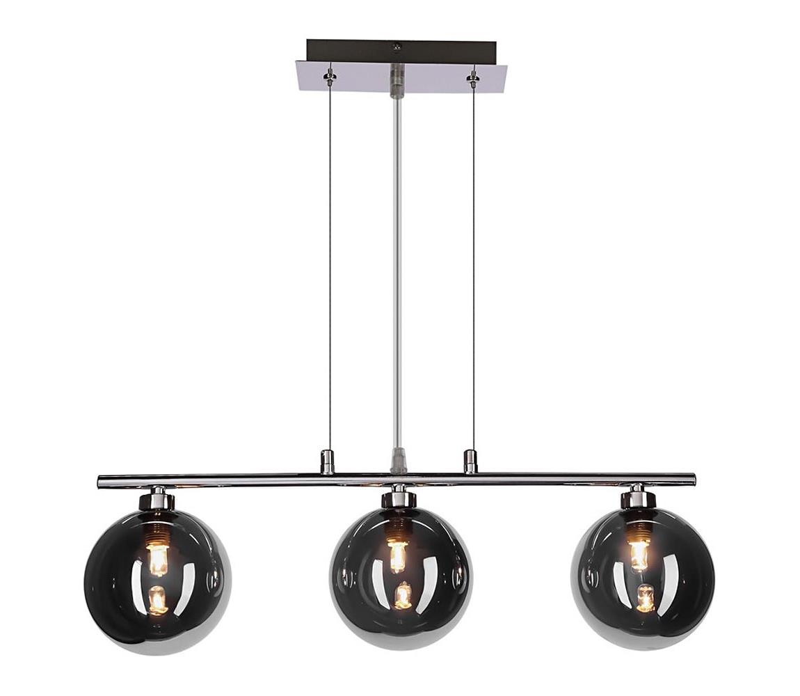Lampa wisząca SOMUL 3xG9/20W/230V czarna przezroczysta