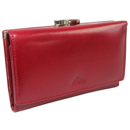 Portfel Damski Skórzany El Forest (PL) Skóra Bydlęca Klamra 14 cm RFID 948 480 BORDOWY 14,5 x 9 x 2,5 [cm]