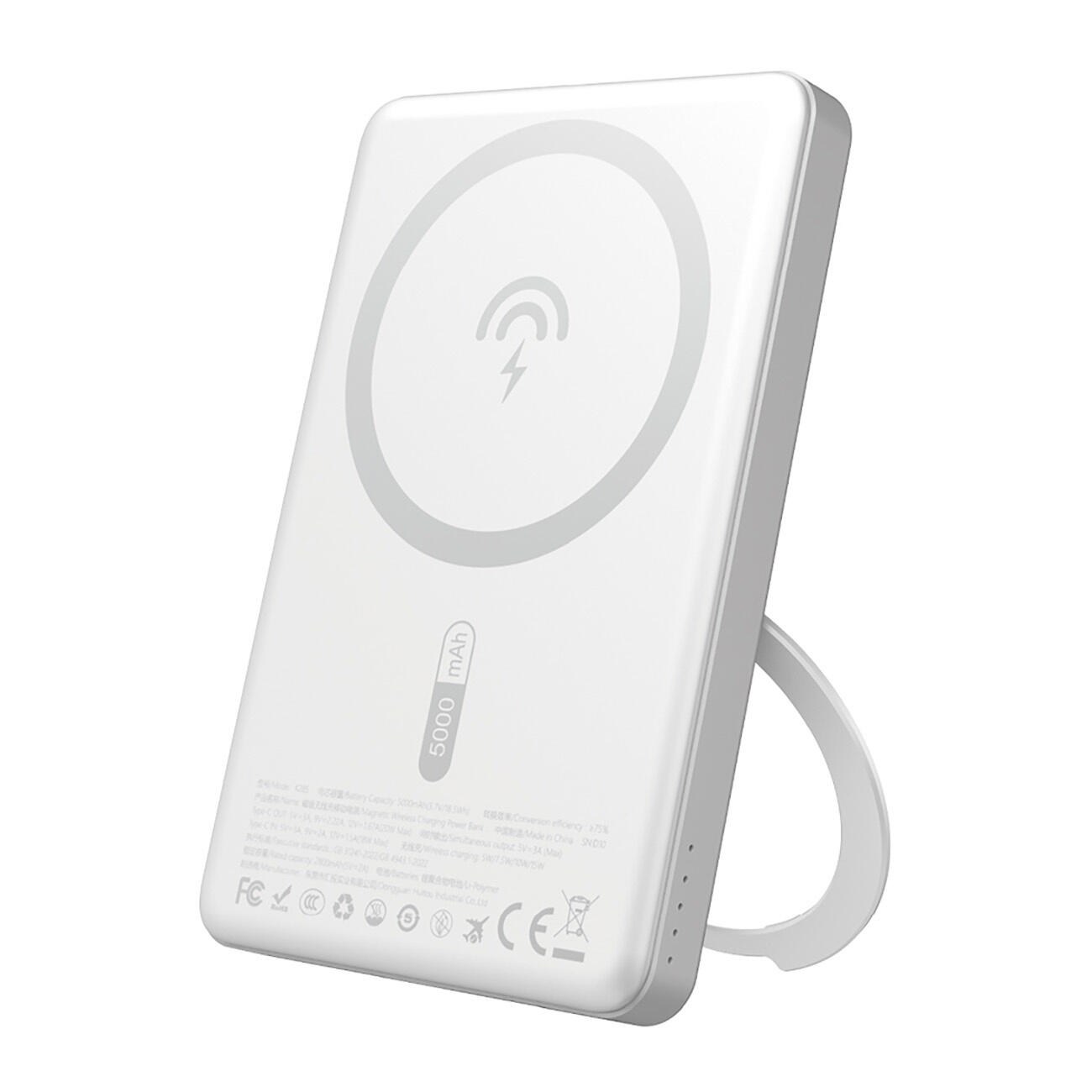 Dudao K28S 20W PD 5000mAh z MagSafe i podstawką - srebrny