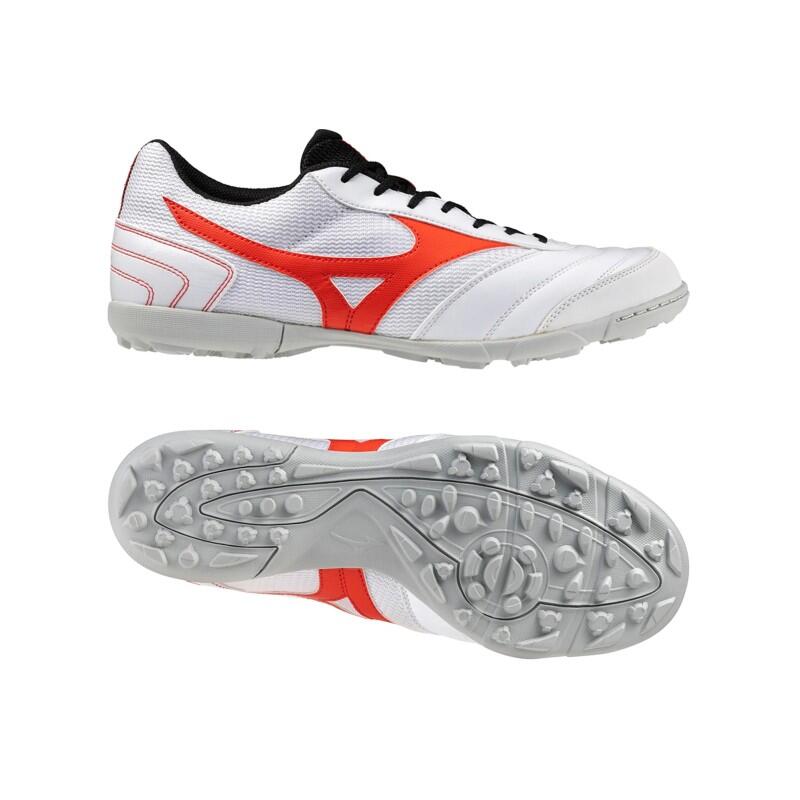 Buty piłkarskie męskie Mizuno MRL Sala Club TF white/radiant red