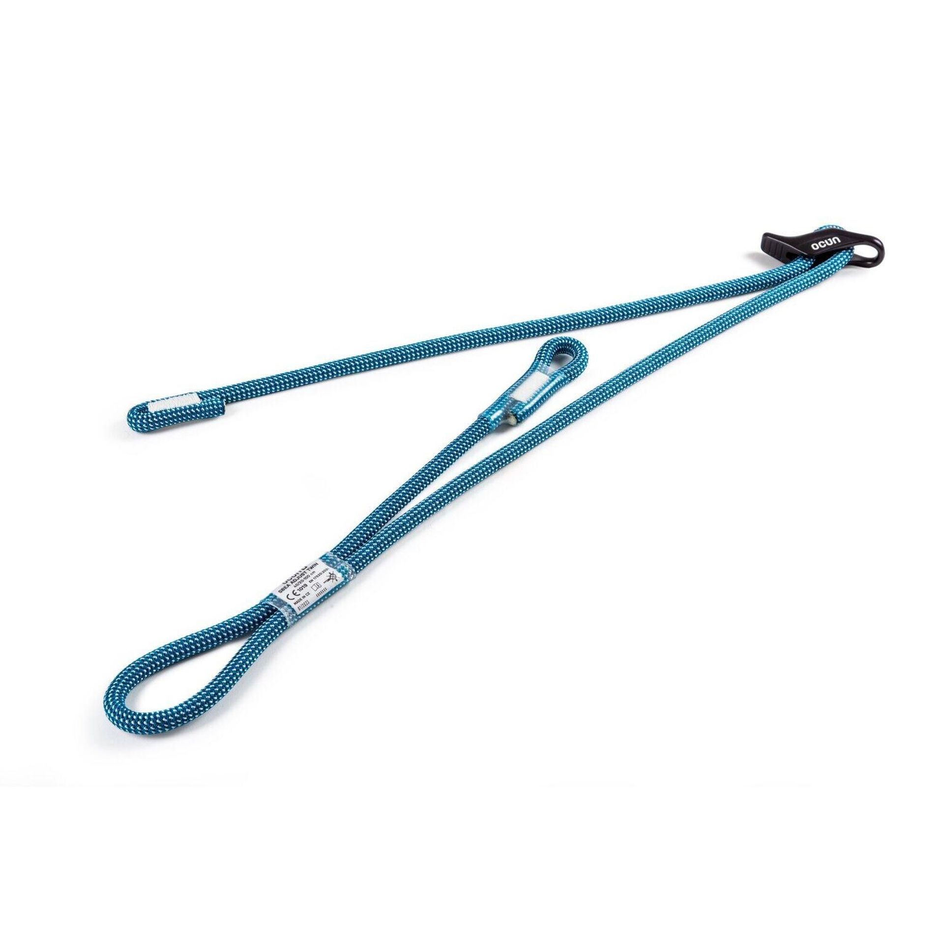 Lonża Ocun Sbea Adjust Twin 40/20-100 cm - blue/white