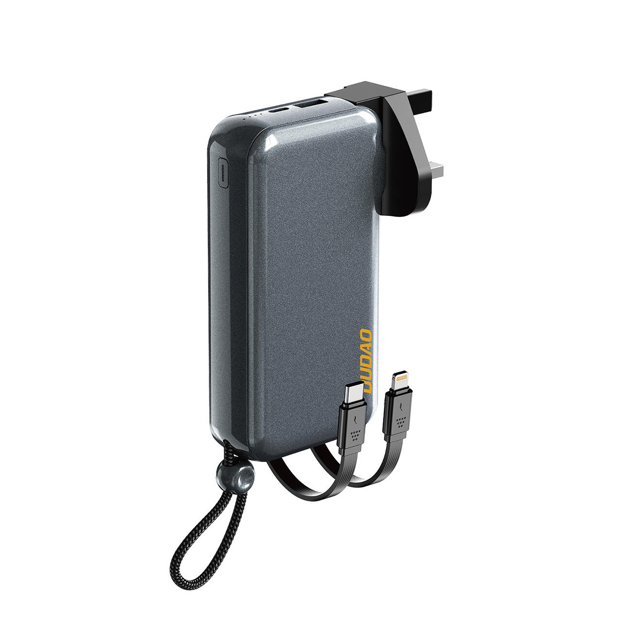 Dudao Ładowarka z powerbankiem Dudao K25 2in1 10000mAh z 3 wtyczkami - szara