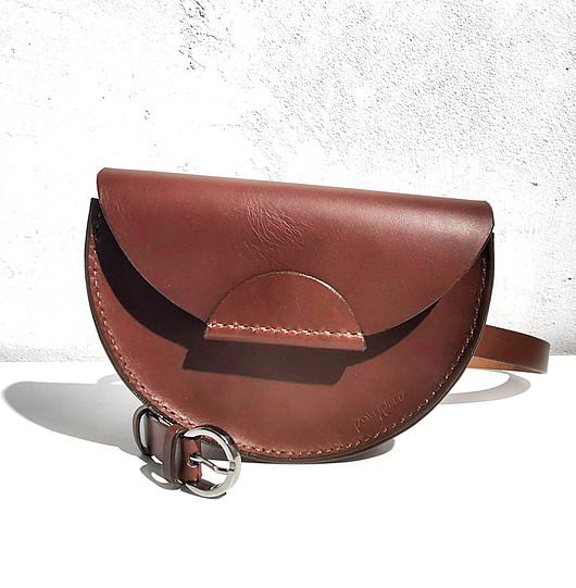 BELTBAG półkole saszetka ze skóry naturalej