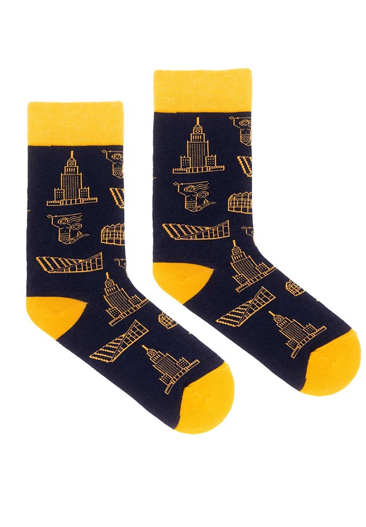 Warszawskie ikony kolorowe skarpetki bawełna organicznaKabak