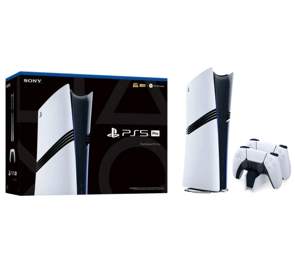 Sony PlayStation 5 Pro PS5 2TB + Dodatkowy pad Biały + Stacja ładowania DualSense