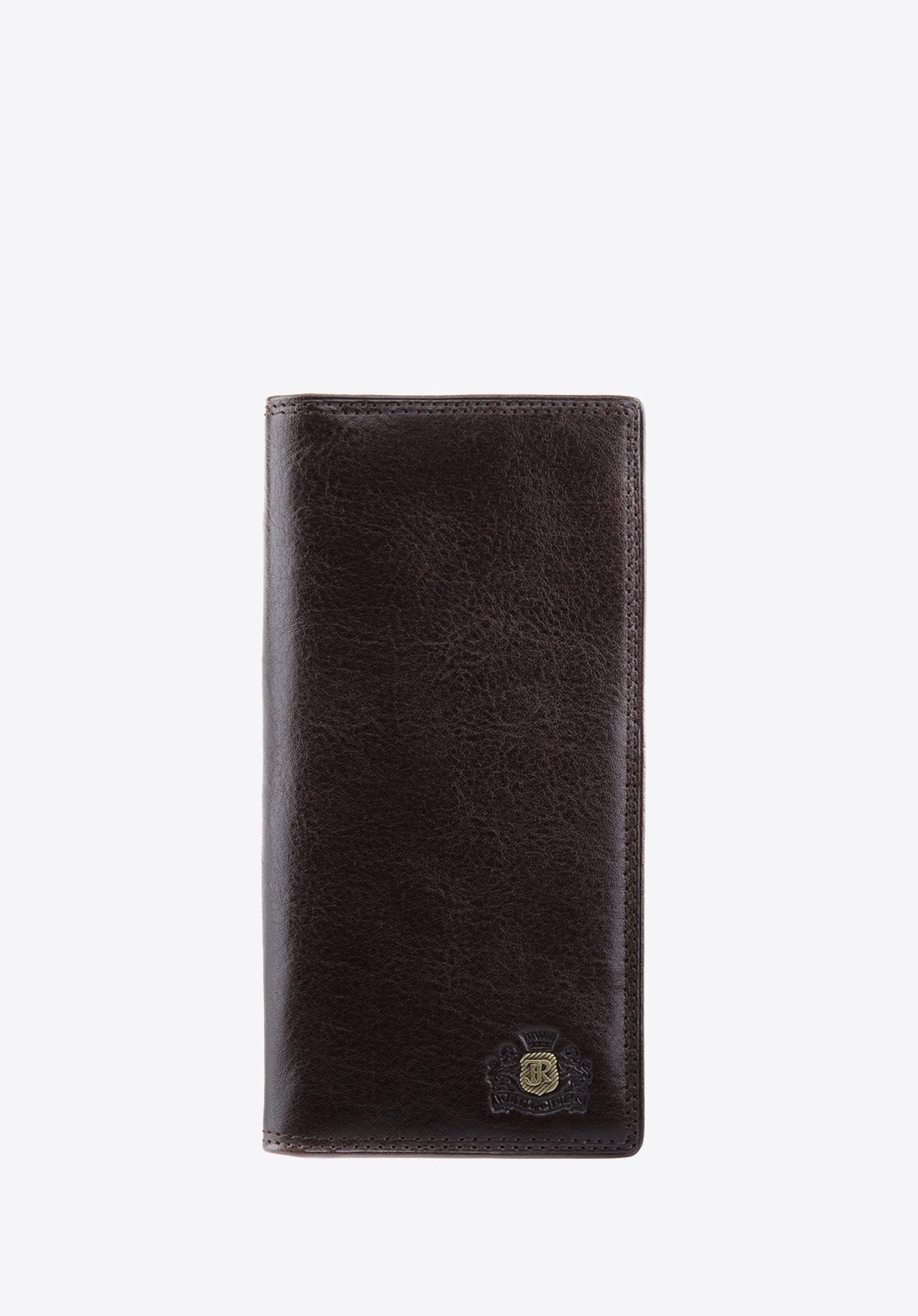 Portfel skórzany z herbem podłużny