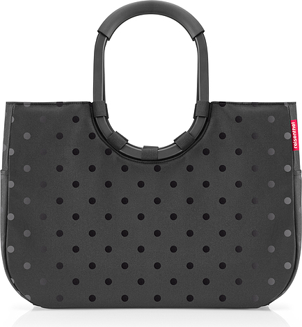 Torba Loopshopper w grochy L czarna